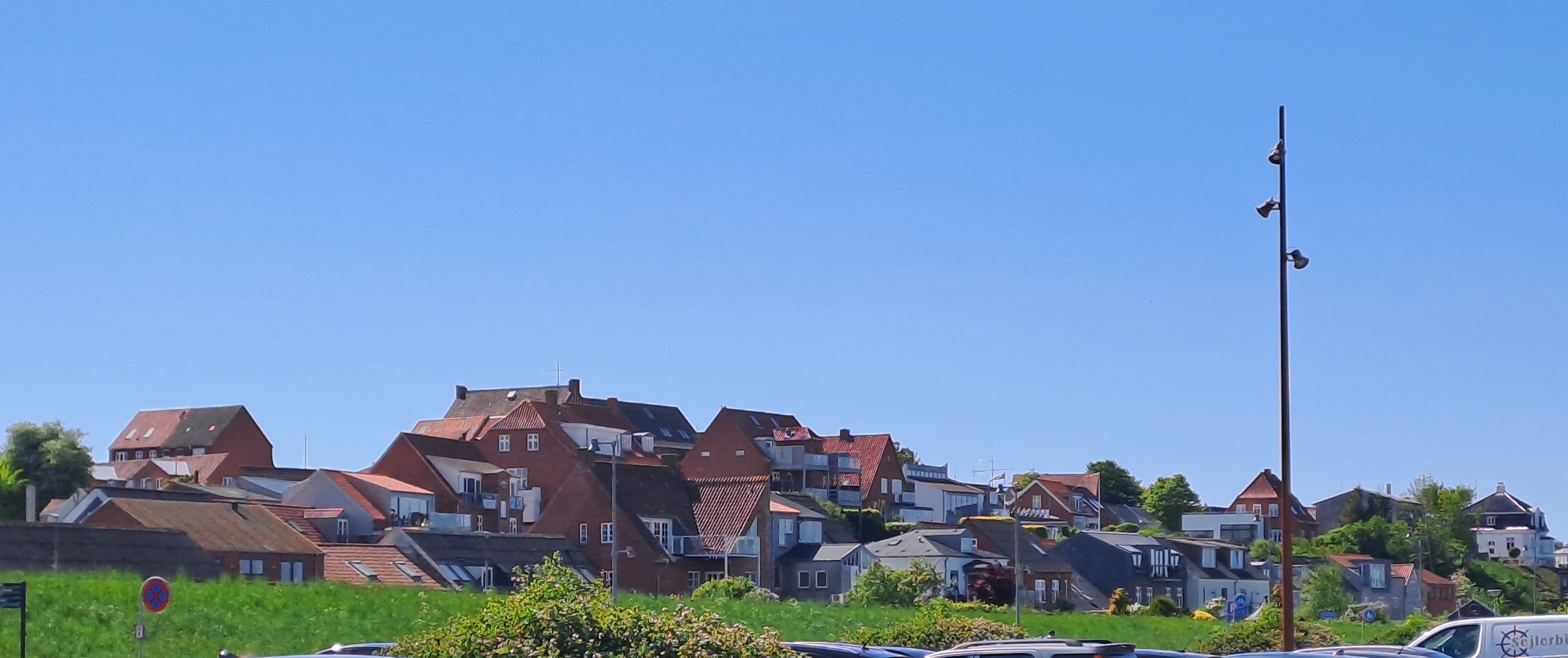 Buildings near the coastline